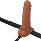 Fantasy X-tensions 7 Inch Hollow Strap-On Vibe in Brown