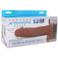 Fantasy X-tensions 7 Inch Hollow Strap-On Vibe in Brown