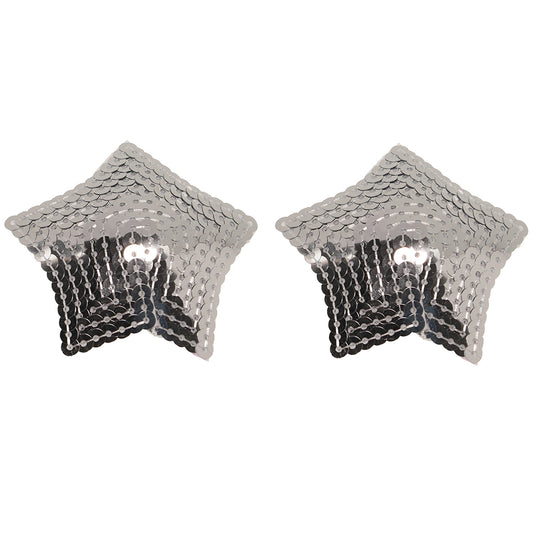 Nipple Couture Silver Sequin Star Covers