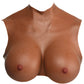 Master Series Perky Pair G-Cup Silicone Breasts in Dark