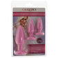 First Time Crystal Booty Anal Plug Set in Pink