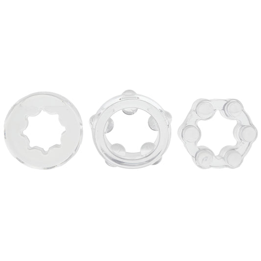 Crystal Jellies Performance Cock Ring Set in Clear