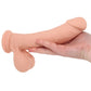 RealRock 8 Inch Vibrating Weighted Ballsy Dildo in Light