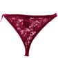 Remote Control Burgundy Lace Thong  & Vibe Set XL