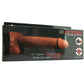 10 Inch Hollow Vibrating Strap-On with Remote in Tan