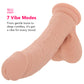RealRock 8 Inch Vibrating Weighted Ballsy Dildo in Light