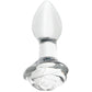 Clarity Utopian Bloom Glass Rose Butt Plug