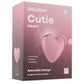 Satisfyer Cutie Heart Air Pulse Stimulator in Light Red