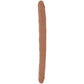 Silicone Studs Bend & Hold 16 Inch Double Dildo in Brown