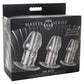 Master Series Dicked 3 Piece Hollow Anal Plug Set