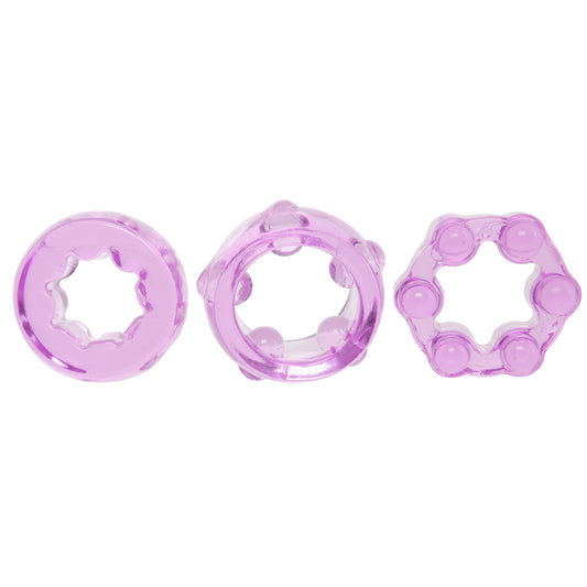 Crystal Jellies Performance Cock Ring Set in Purple
