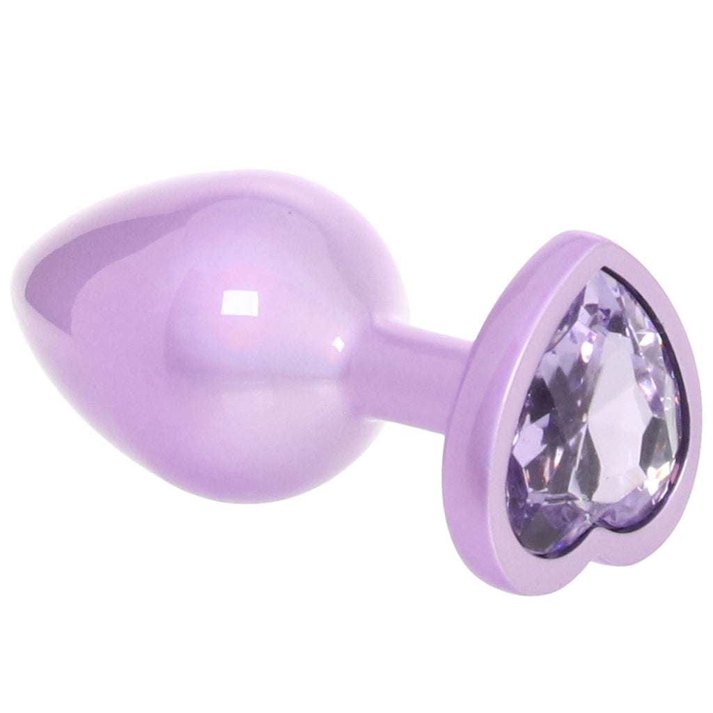 Jewel Amethyst Heart Plug in Large