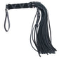 Leather Short Flogger in Black