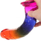 Crystal Jellies 8.5 Inch Classic Dildo in Rainbow