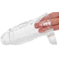TitanMen 6 Inch Cock Sleeve with Ball Strap in Clear