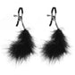 Lux Fetish Feathered Nipple Clips