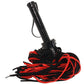 Long Suede Flogger in Black & Red