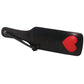 Black Leather Red Heart Paddle