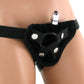 Vibrating Corsette Strap-On Harness in Black
