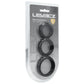 LEVELZ 3 Piece Wide O Cock Ring Set in S-L