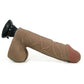 Real Feel Deluxe 10 Inch Vibrating Wall Banger Dildo in Tan