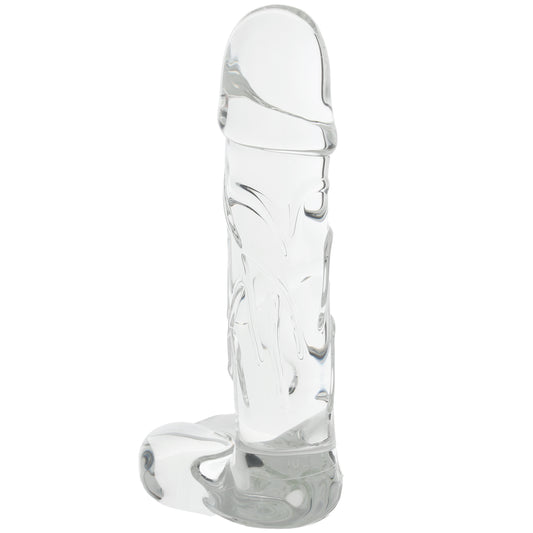 Clarity Seraphic Opus Realistic Ballsy Glass Dildo