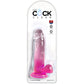 King Cock 7 Inch Ballsy Dildo in Pink