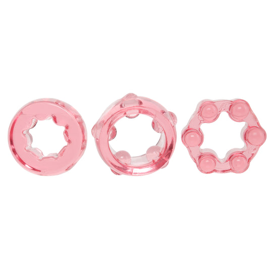 Crystal Jellies Performance Cock Ring Set in Pink