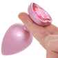 Booty Bling Pink Metal Jewelled Butt Plug in Large