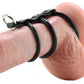 Blue Line 3 Ring Silicone Gates of Hell with Leash Lead