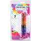 Crystal Jellies 7 Inch Classic Dildo in Rainbow