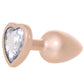 Booty Bling Gold Metal Jewelled Butt Plug in Small