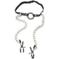 Fetish Fantasy Ltd O-Ring Gag & Nipple Clamps