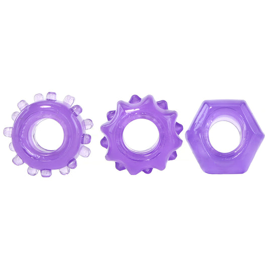 Reversible Cock Ring Set in Purple