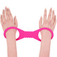 Sex & Mischief Hot Pink Silicone Cuffs in Large