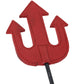 Leather Devil's Riding Crop in Red