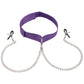 Collar & Nipple Clamp Set in Purple