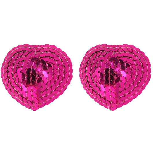Nipple Couture Pink Sequin Heart Covers