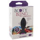 Booty Bling 3 Inch Jeweled Vibrating Butt Plug in Purple