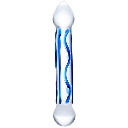 gläs 6.5 Inch Full Tip Textured Glass Dildo