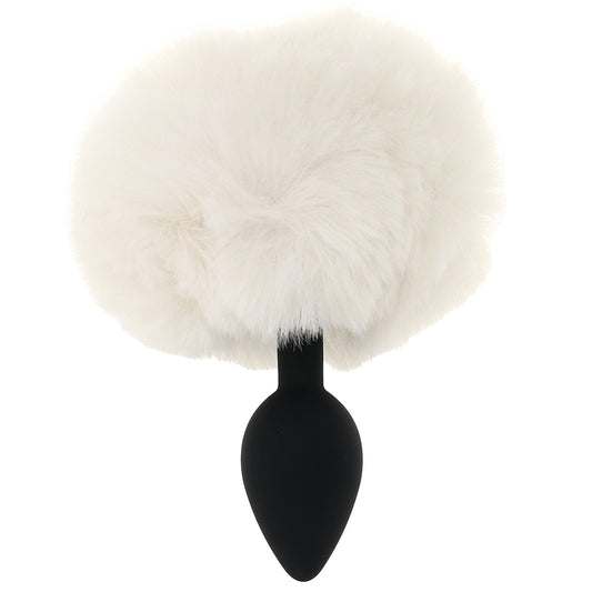 Tailz Fluffy Bunny Tail Silicone Plug in White