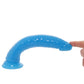RealRock 8 Inch Glow-in-the-Dark Slim Dildo in Blue