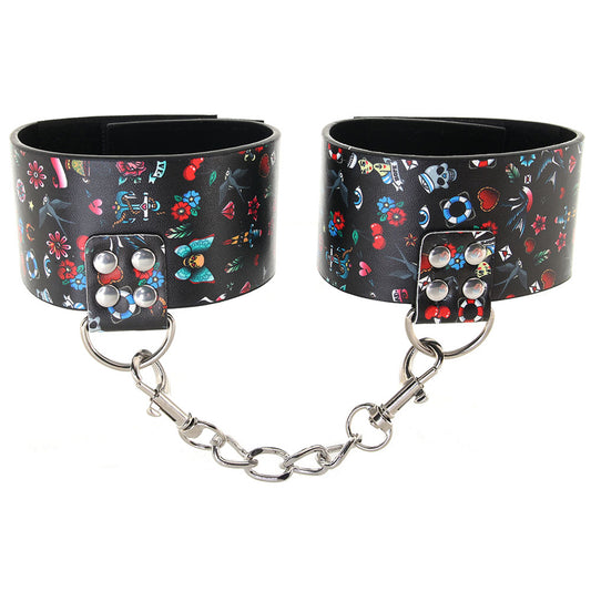 Ouch! Old School Tattoo Ankle Cuffs