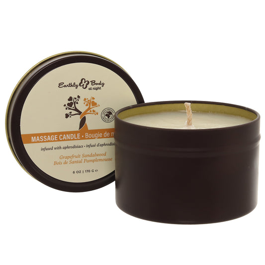 At Night Massage Candle 6oz/170g in Grapefruit Sandalwood