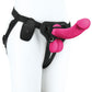 Pegasus Realistic 6.5 Inch Vibrating Strap-On in Pink