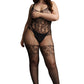 Le Désir Black Lace And Fishnet Bodystocking