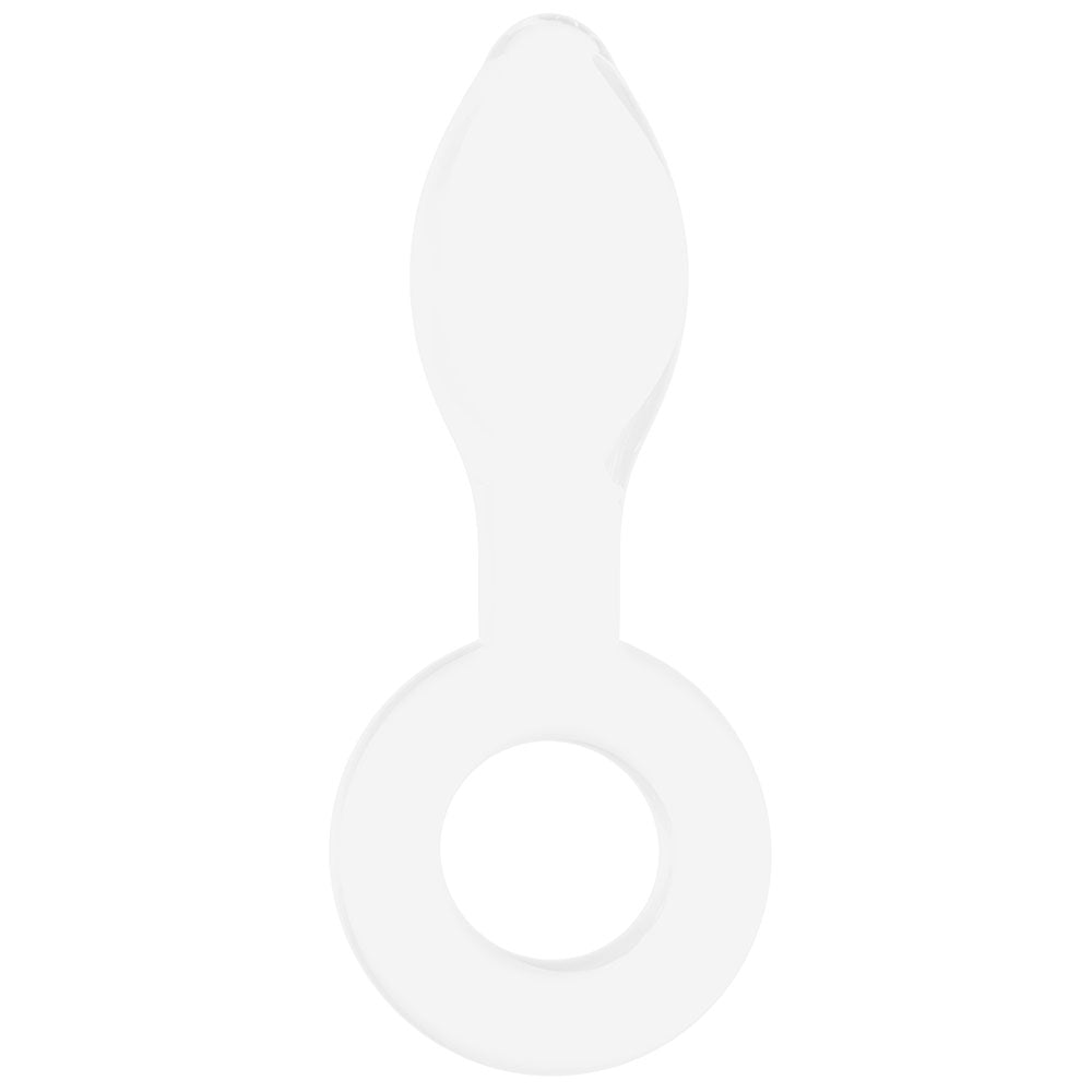 Chrystalino Plugger Glass Butt Plug in White