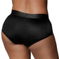 Ouch! Black Vibrating Strap-on Brief in XL/2X