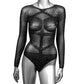 Radiance Long Sleeve Black Body Suit in OSXL