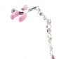 nipple play Crystal Chain Nipple Clamps in Pink
